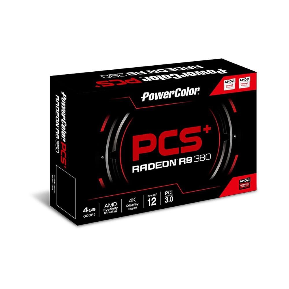 Placa de Video VGA PowerColor AMD Radeon AX R9 380 4GB GDDR5 PCI Express 3.0 HDMI/DP/DVI 4GBD5-PPDHE