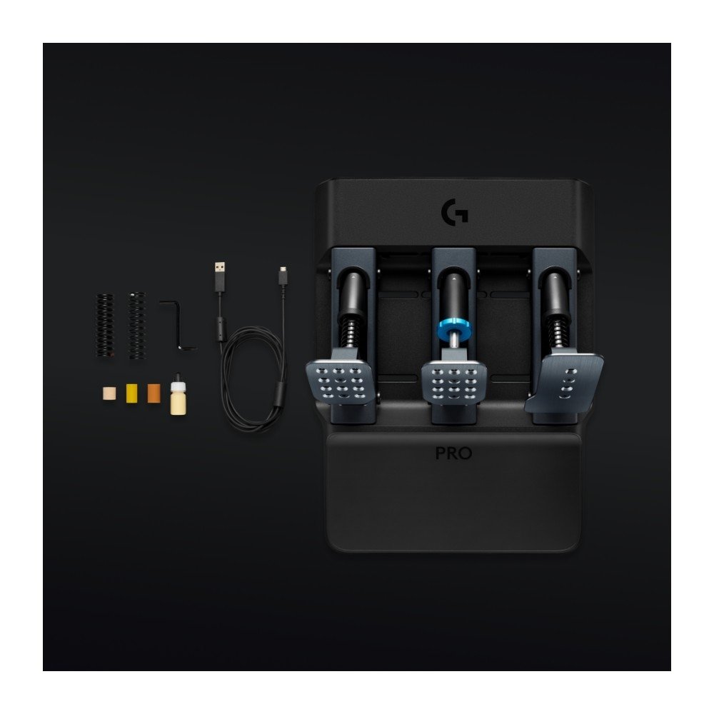 Pedais Logitech G PRO WHEEL para PS5, PS4, Xbox Series X|S, Xbox One e PC - 941-000186 Pedais Logitech G PRO WHEEL para PS5, PS4, Xbox Series X|S, Xbox One e PC - 941-000186