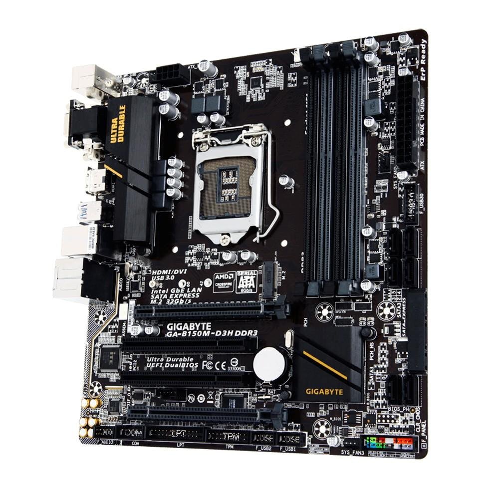 Placa-Mãe Gigabyte GA-B150M-D3H, Intel LGA 1151, mATX, DDR3