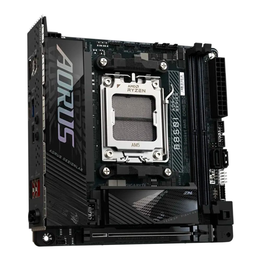 Placa Mãe Gigabyte B850I AORUS PRO, AMD AM5, Mini ITX, DDR5, RGB, Wi-Fi 7, Bluetooth, Preto - 9AB85IPRO-00