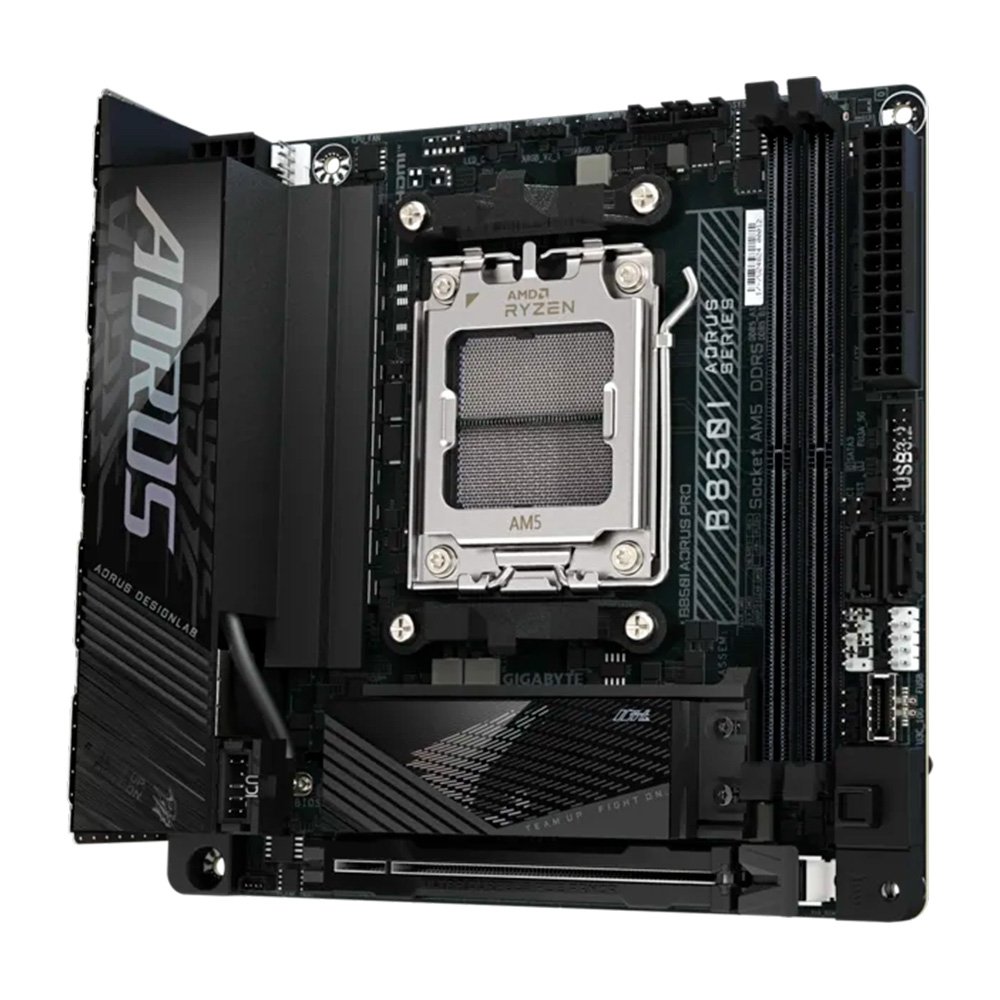 Placa Mãe Gigabyte B850I AORUS PRO, AMD AM5, Mini ITX, DDR5, RGB, Wi-Fi 7, Bluetooth, Preto - 9AB85IPRO-00