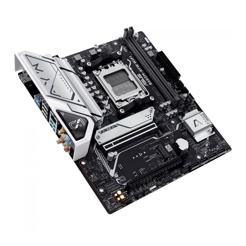 Placa Mãe ASUS B650M-AYW Wi-Fi, AM5, mATX, DDR5, Wi-fi, Bluetooth - 90MB1KI0-M0EAY0