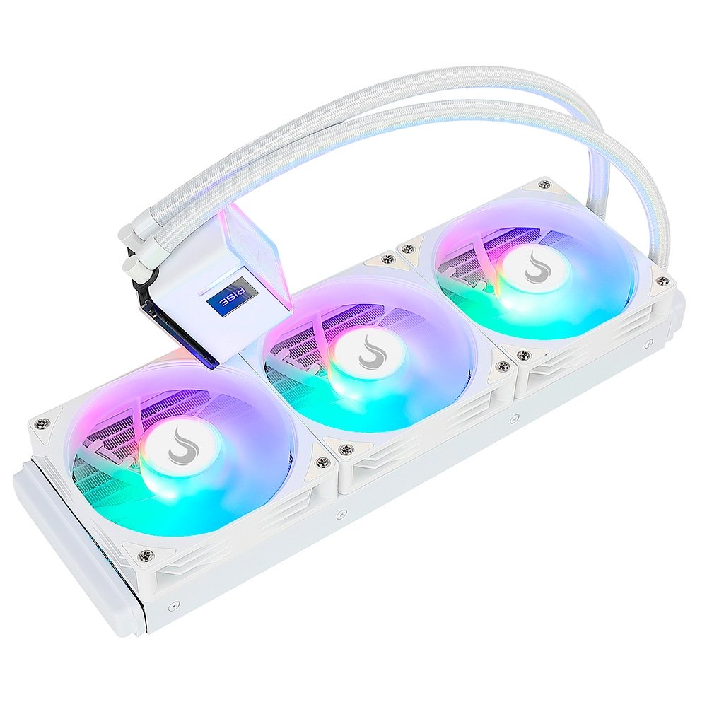 Water Cooler Gamer Rise Mode Frost, ARGB Rainbow, 360mm, AMD e Intel, Branco - RM-WCF-04-RBW