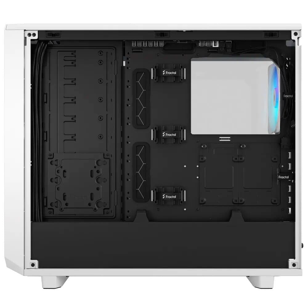 Gabinete Gamer Fractal Design Meshify 2 RGB, E-ATX, Mid Tower, Lateral em Vidro, Branco - FD-C-MES2A-08 Gabinete Gamer Fractal Design Meshify 2 RGB, E-ATX, Mid Tower, Lateral em Vidro, Branco - FD-C-MES2A-08
