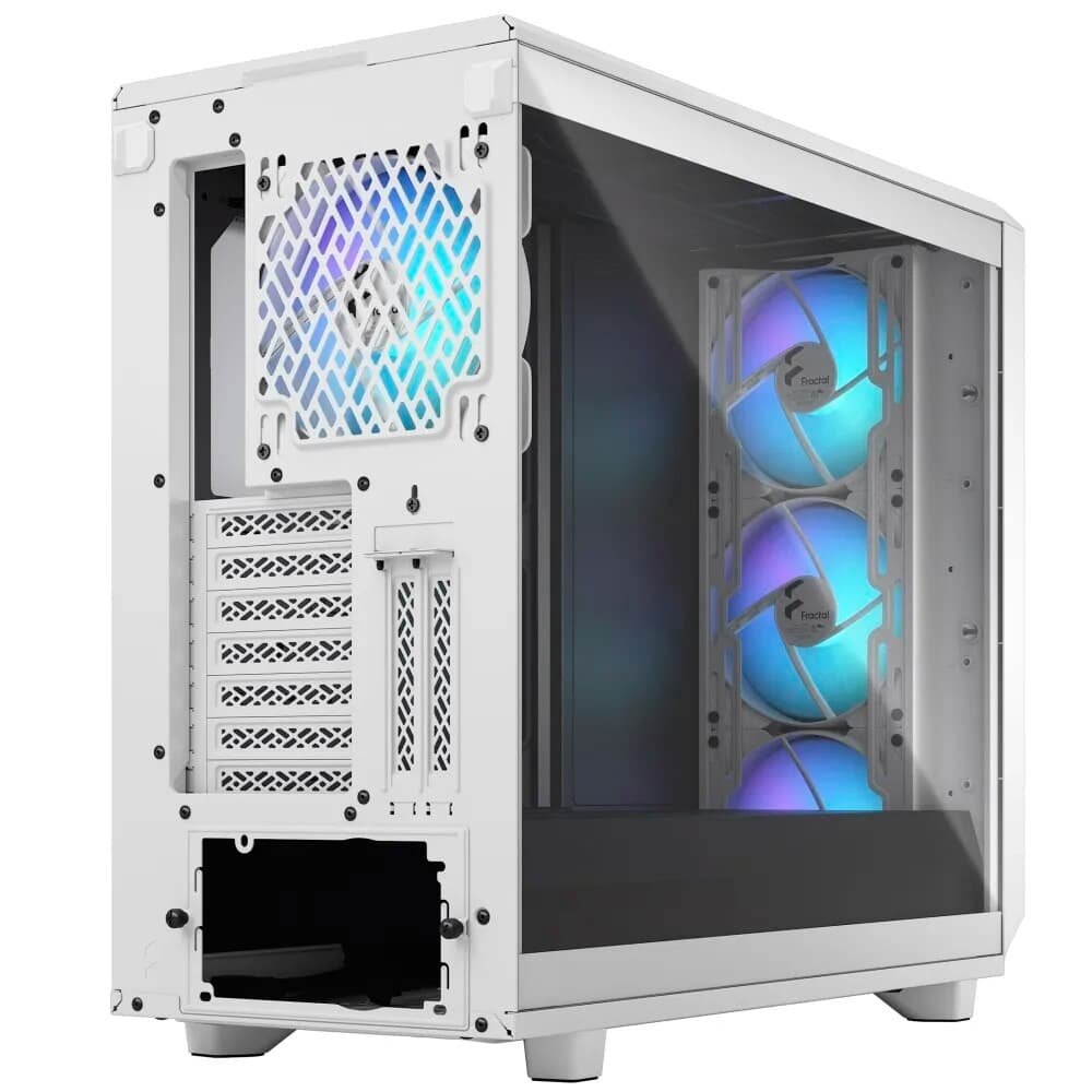 Gabinete Gamer Fractal Design Meshify 2 RGB, E-ATX, Mid Tower, Lateral em Vidro, Branco - FD-C-MES2A-08 Gabinete Gamer Fractal Design Meshify 2 RGB, E-ATX, Mid Tower, Lateral em Vidro, Branco - FD-C-MES2A-08