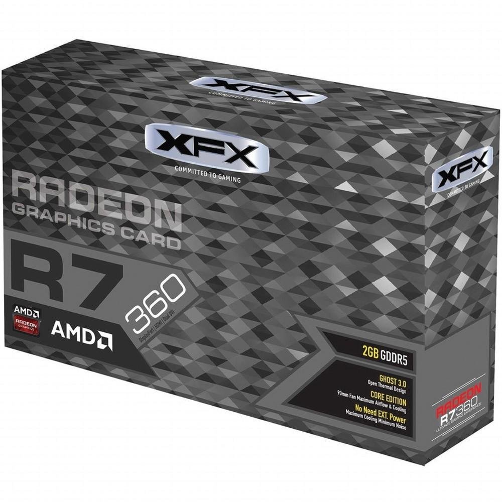 Placa de Vídeo XFX AMD Core Radeon R7 360 2GB, GDDR5 - R7-360P-2NF5