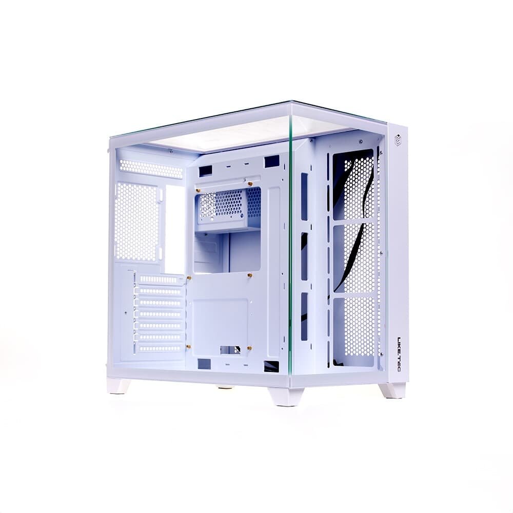 Gabinete Liketec Gamer Zeus Pro Glass, Sky Tower, ATX, Frontal e Teto em Vidro Temperado, Snow - LC-CB3X3-ZEUS-2121
