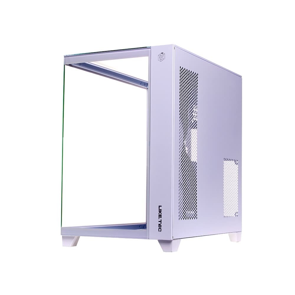 Gabinete Liketec Gamer Zeus Pro Glass, Sky Tower, ATX, Frontal e Teto em Vidro Temperado, Snow - LC-CB3X3-ZEUS-2121