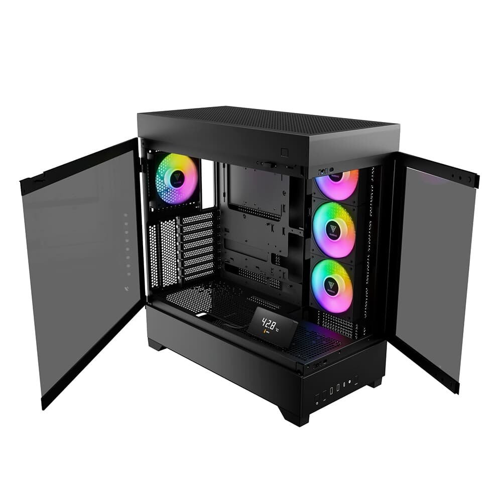 Gabinete Gamer Gamdias Atlas P1, Mid Tower, ARGB, ATX, Lateral em Vidro Temperado, Preto - ATLAS P1 Gabinete Gamer Gamdias Atlas P1, Mid Tower, ARGB, ATX, Lateral em Vidro Temperado, Preto - ATLAS P1