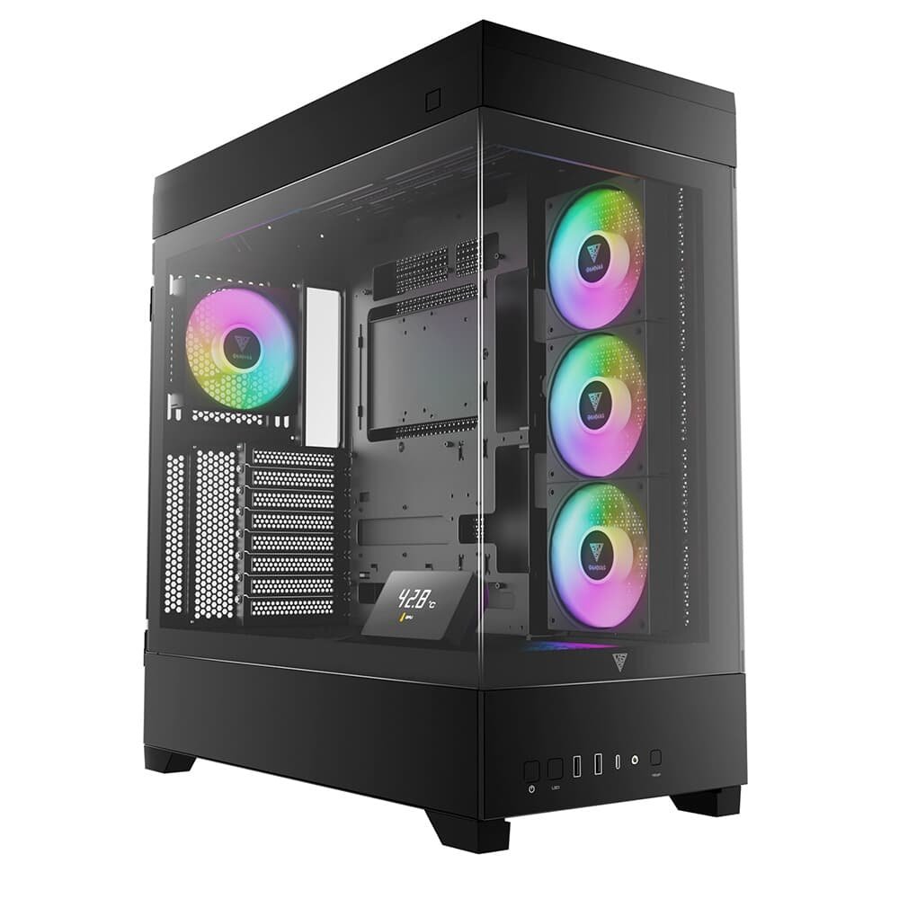 Gabinete Gamer Gamdias Atlas P1, Mid Tower, ARGB, ATX, Lateral em Vidro Temperado, Preto - ATLAS P1 Gabinete Gamer Gamdias Atlas P1, Mid Tower, ARGB, ATX, Lateral em Vidro Temperado, Preto - ATLAS P1