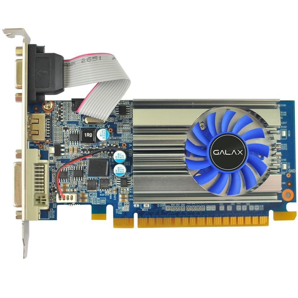 Placa de Vídeo Galax NVIDIA GeForce GT 710 Mainstream 1GB, DDR3 - 71GGH4HXJ4FN Placa de Vídeo Galax NVIDIA GeForce GT 710 Mainstream 1GB, DDR3 - 71GGH4HXJ4FN