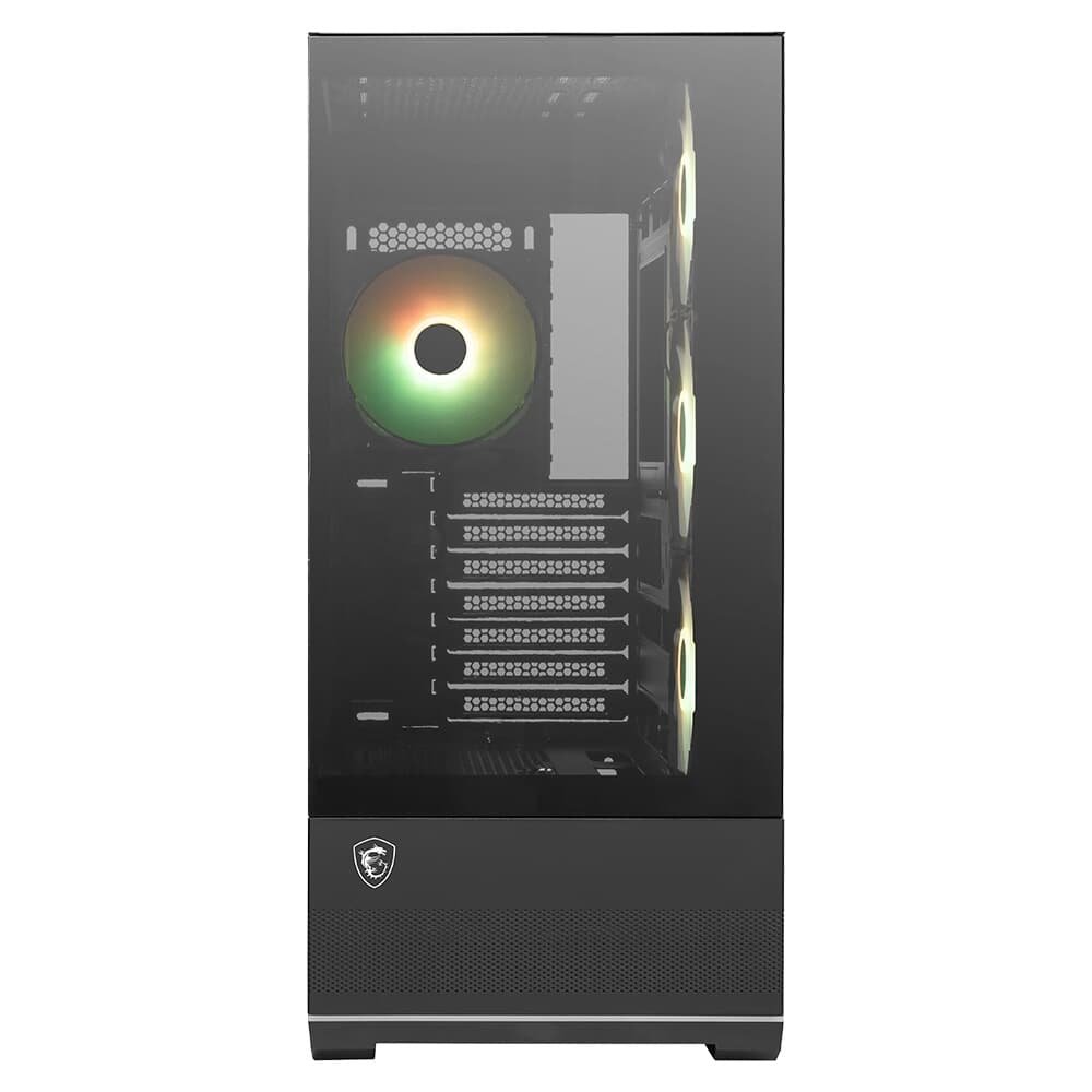 Gabinete Gamer MSI MAG Pano 110R PZ, Mid Tower, Lateral em Vidro, 4x FANs ARGB, M-ATX, Preto - PANO110RPZ