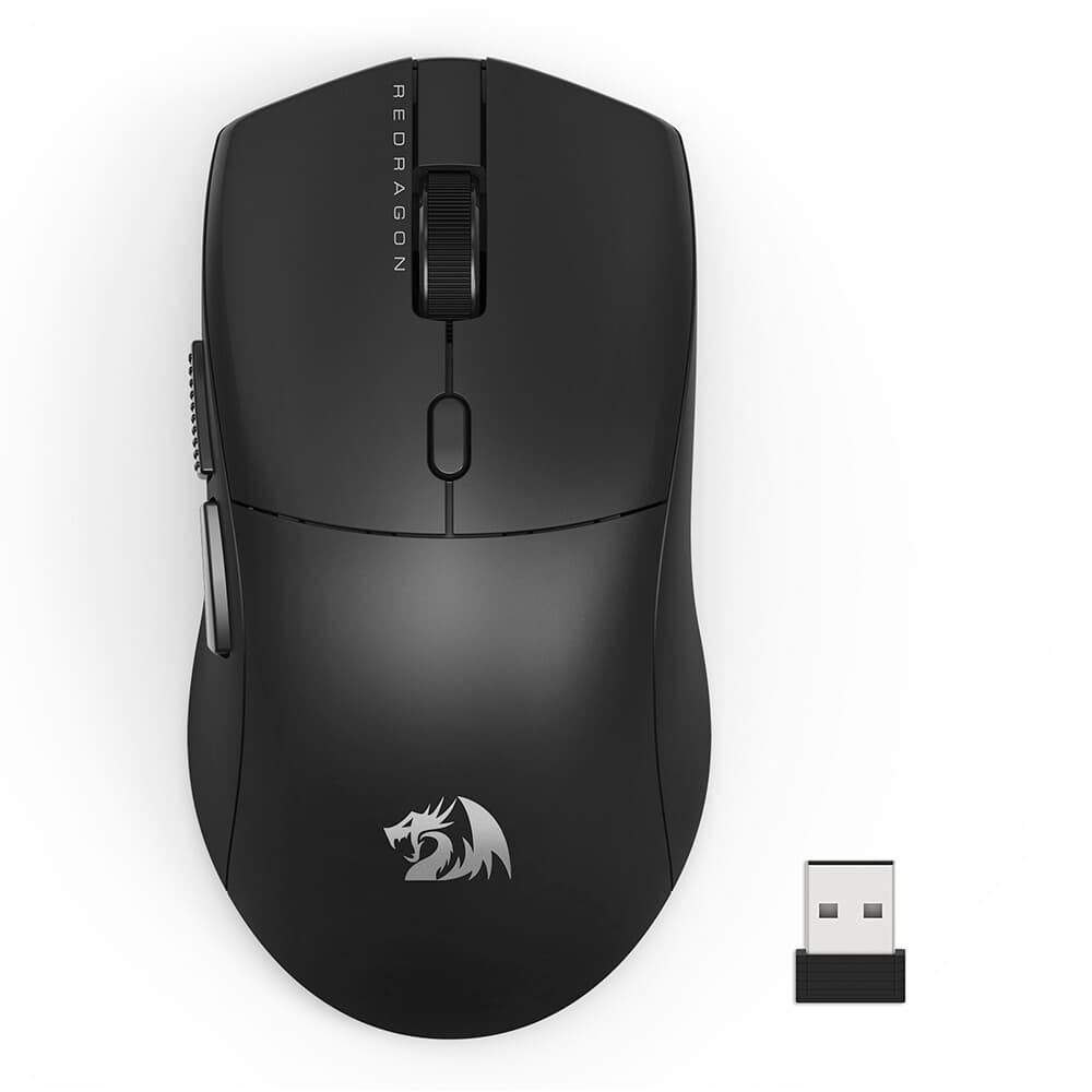 Mouse Gamer Sem Fio Redragon Neva Pro, 26000 DPI, Ambidestro, 1000Hz, USB Tipo-C, Bluetooth, USB 2.4 GHz, Preto – M815-PRO Mouse Gamer Sem Fio Redragon Neva Pro, 26000 DPI, Ambidestro, 1000Hz, USB Tipo-C, Bluetooth, USB 2.4 GHz, Preto – M815-PRO