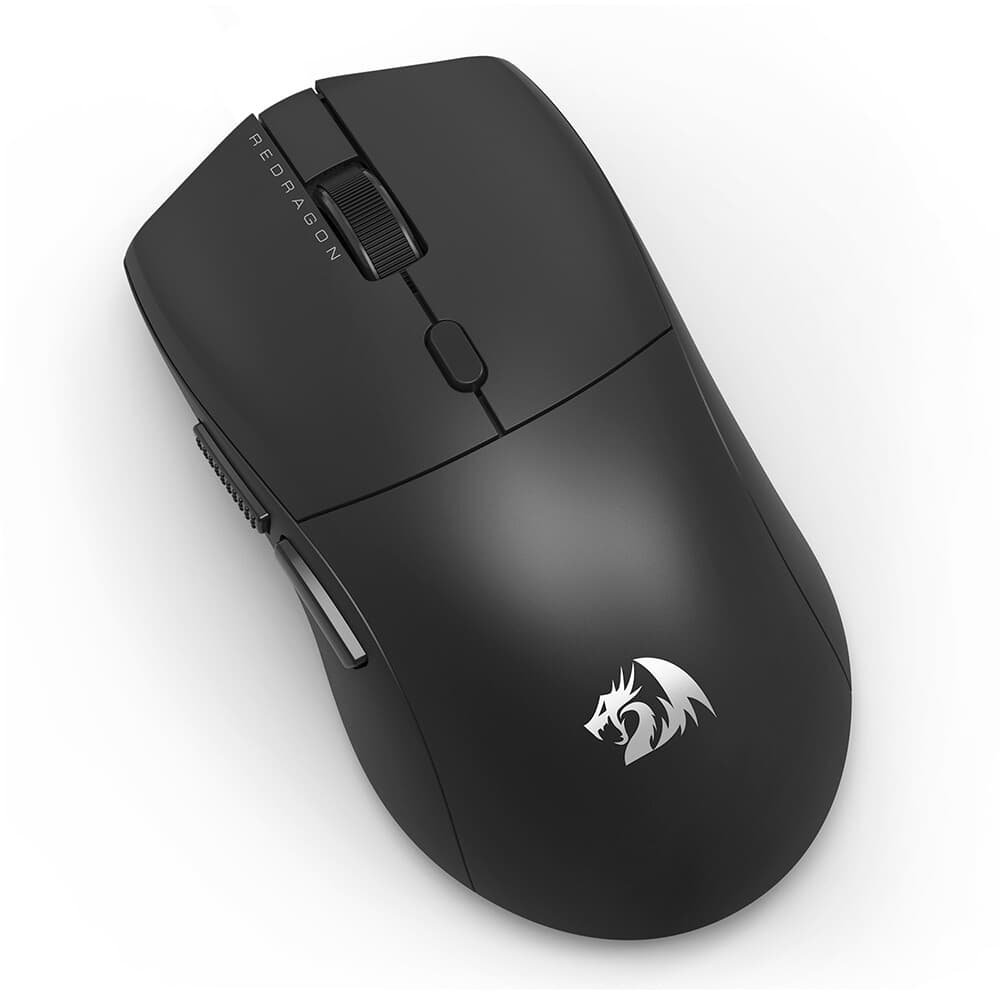 Mouse Gamer Sem Fio Redragon Neva Pro, 26000 DPI, Ambidestro, 1000Hz, USB Tipo-C, Bluetooth, USB 2.4 GHz, Preto – M815-PRO