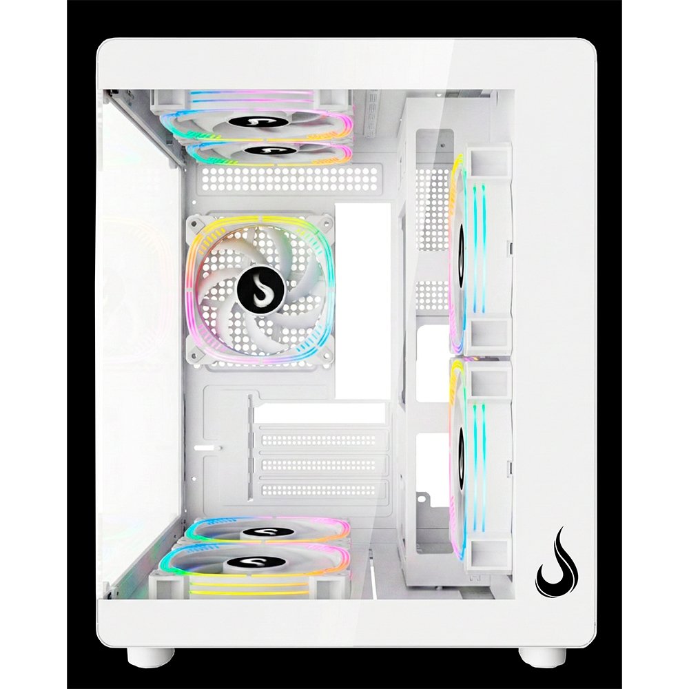 Gabinete Gamer Rise Mode Galaxy Glass X Mini, M-ATX, Lateral e Frontal em Vidro Temperado, Branco - RM-GA-GGXN-FW