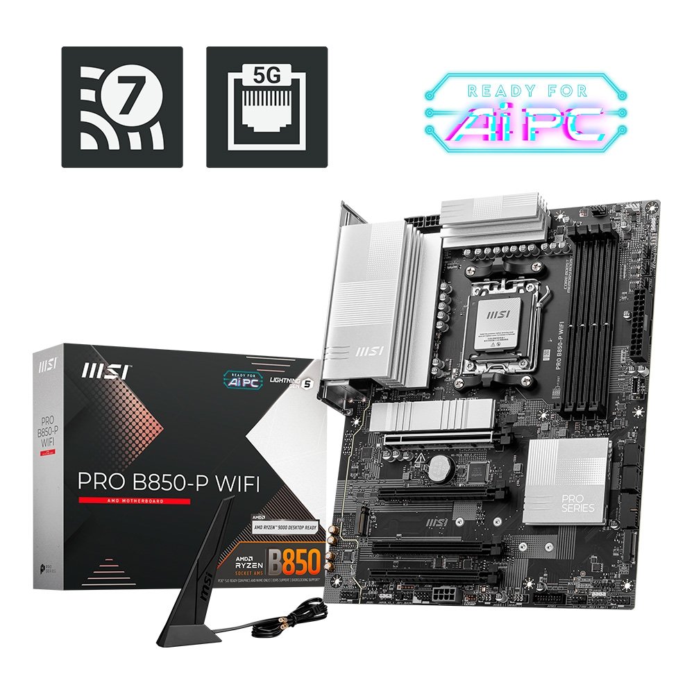 Placa Mãe MSI PRO B850M-P WIFI | KaBuM!