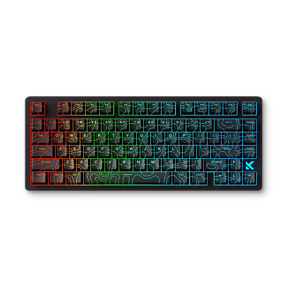 Teclado Magnético Gamer MCHOSE MC-Jet75-6, RGB, Switch Topographic Uranus, Polling Rate, Preto - MC-Jet75-6