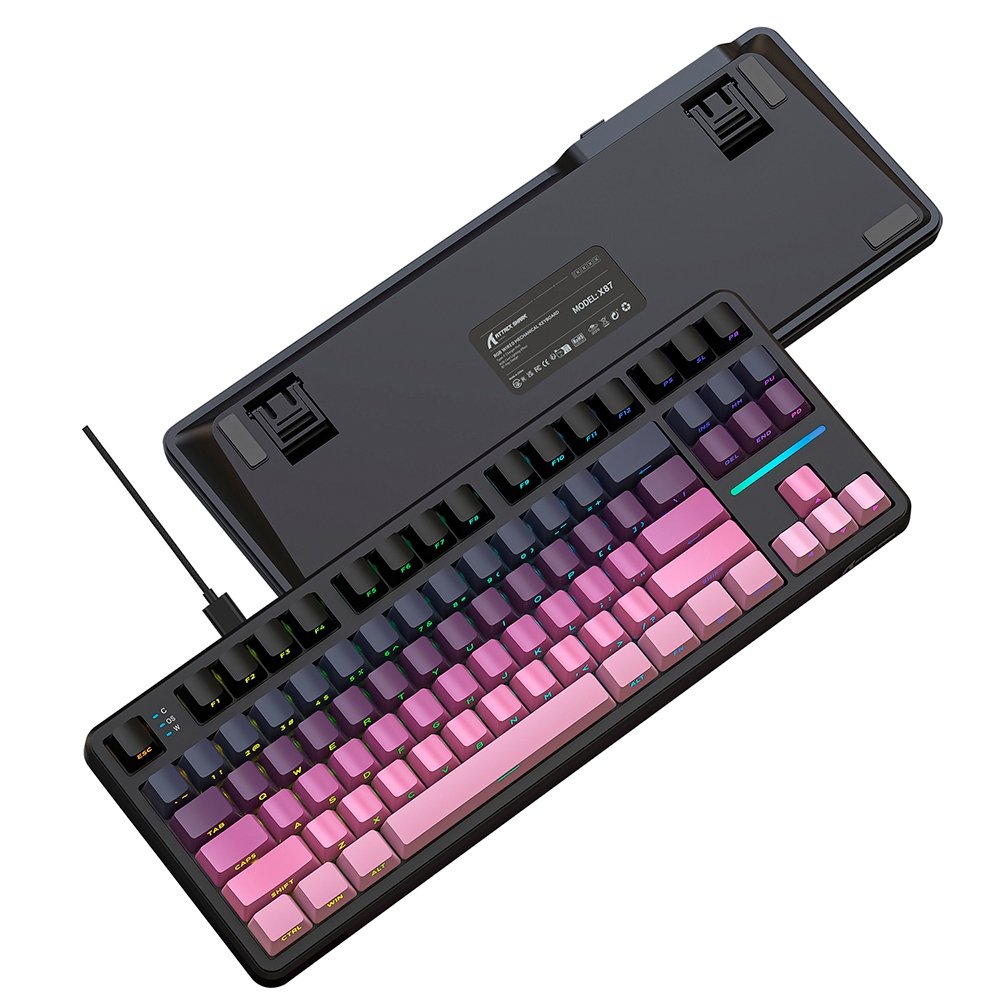 Teclado Attack Shark X87 Blackberry RGB | KaBuM!