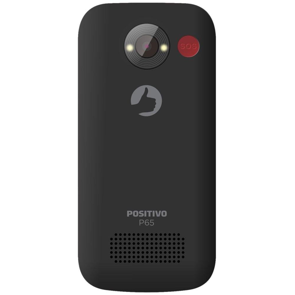 Celular Positivo P65, Tela 2.3´, Câmera com Flash, Rádio FM, Botão SOS, Dual Chip, Desbloqueado - Preto Celular Positivo P65, Tela 2.3´, Câmera com Flash, Rádio FM, Botão SOS, Dual Chip, Desbloqueado - Preto