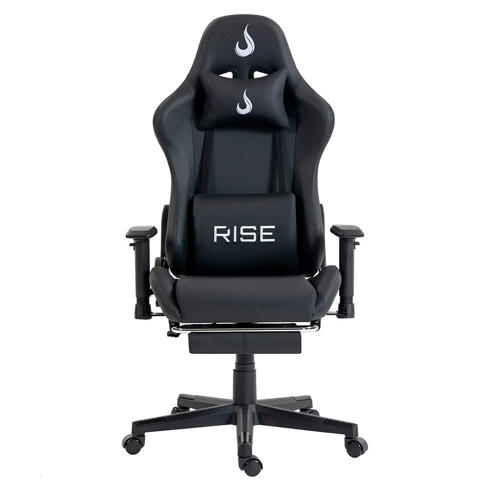 Cadeira Gamer Rise Mode X02, Ângulo Ajustável, Até 130Kg, Braço 2D, Apoio Para os Pés Retrátil, Preta - RM-CG-X02-BK - view 3