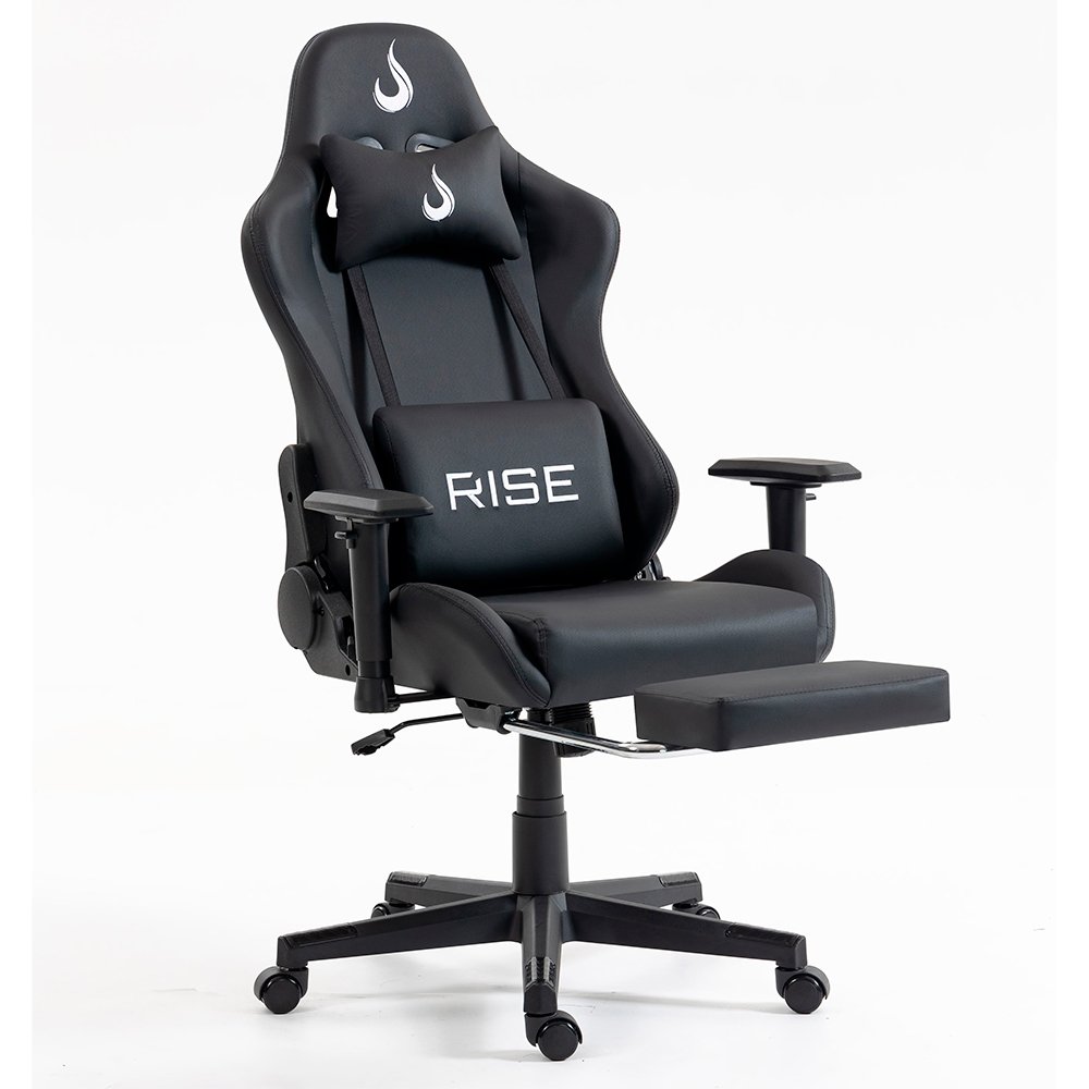 Cadeira Gamer Rise Mode X02, Ângulo Ajustável, Até 130Kg, Braço 2D, Apoio Para os Pés Retrátil, Preta - RM-CG-X02-BK - view 7