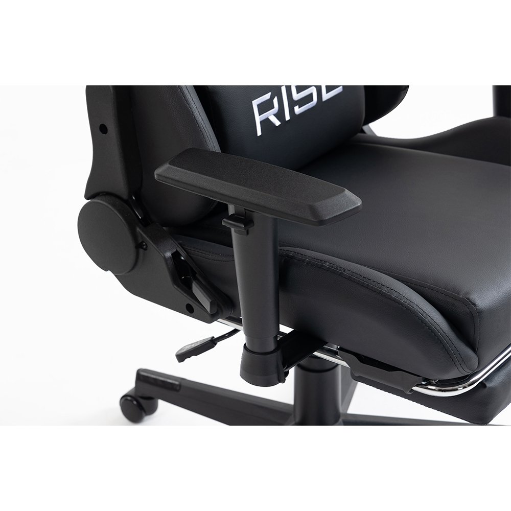 Cadeira Gamer Rise Mode X02, Ângulo Ajustável, Até 130Kg, Braço 2D, Apoio Para os Pés Retrátil, Preta - RM-CG-X02-BK Cadeira Gamer Rise Mode X02, Ângulo Ajustável, Até 130Kg, Braço 2D, Apoio Para os Pés Retrátil, Preta - RM-CG-X02-BK