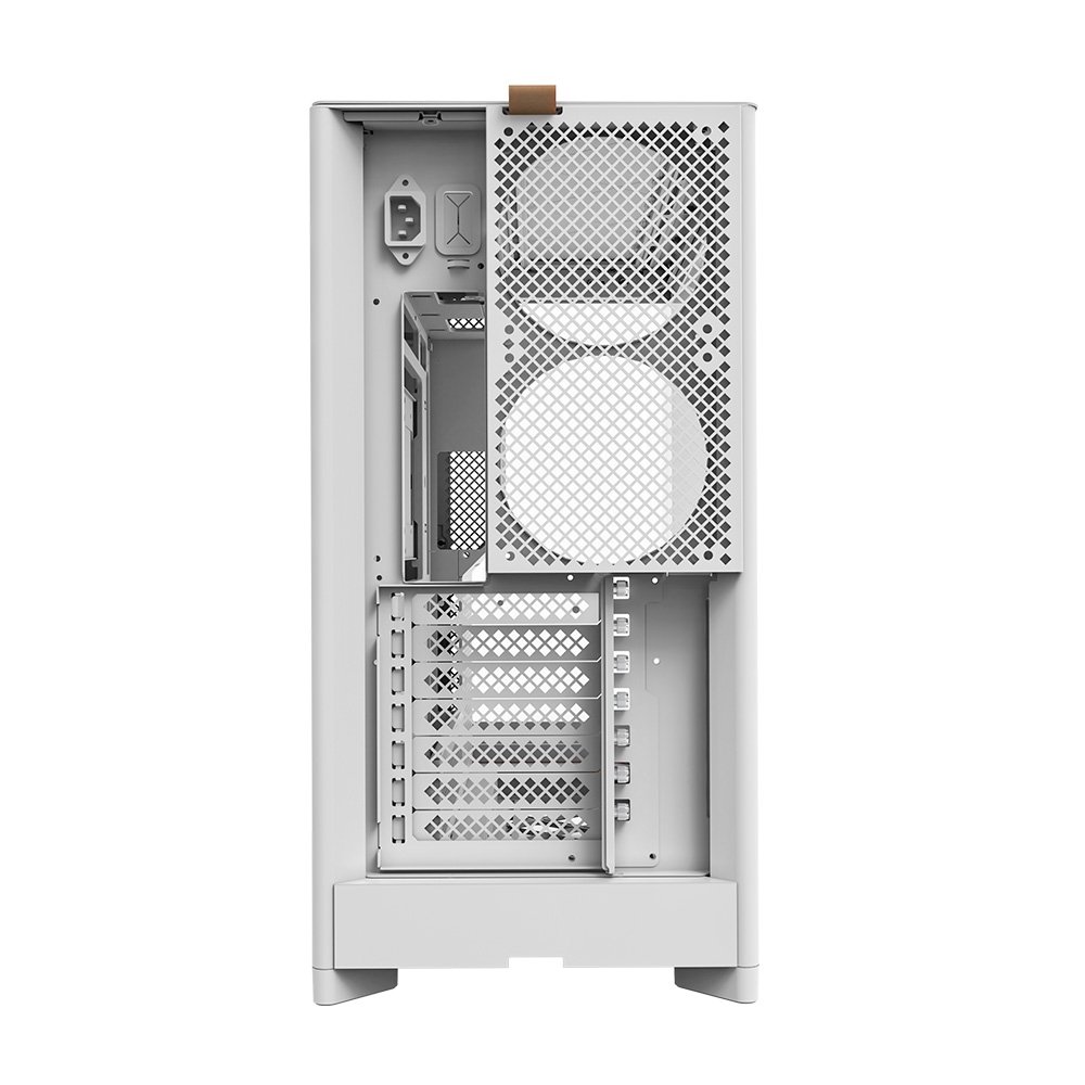 Gabinete Gamer Montech HS02, Mid-Tower, ATX, Vidro Temperado, Sem FANs, Branco - HS02WH Gabinete Gamer Montech HS02, Mid-Tower, ATX, Vidro Temperado, Sem FANs, Branco - HS02WH