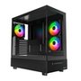 Gabinete Gamer Montech XR, Mid-Tower, Vidro Temperado, Com 3X Fans, Preto - XRBK