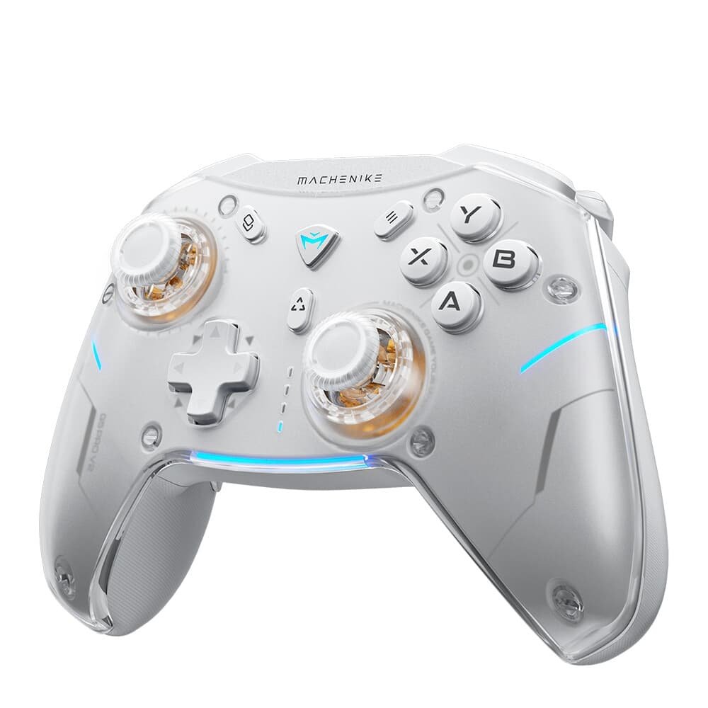 Controle Sem Fio Gamer Machenike G5 Pro, Multiplataformas, RGB, Switch Kailh, Branco - JJ02GJ006 Controle Sem Fio Gamer Machenike G5 Pro, Multiplataformas, RGB, Switch Kailh, Branco - JJ02GJ006