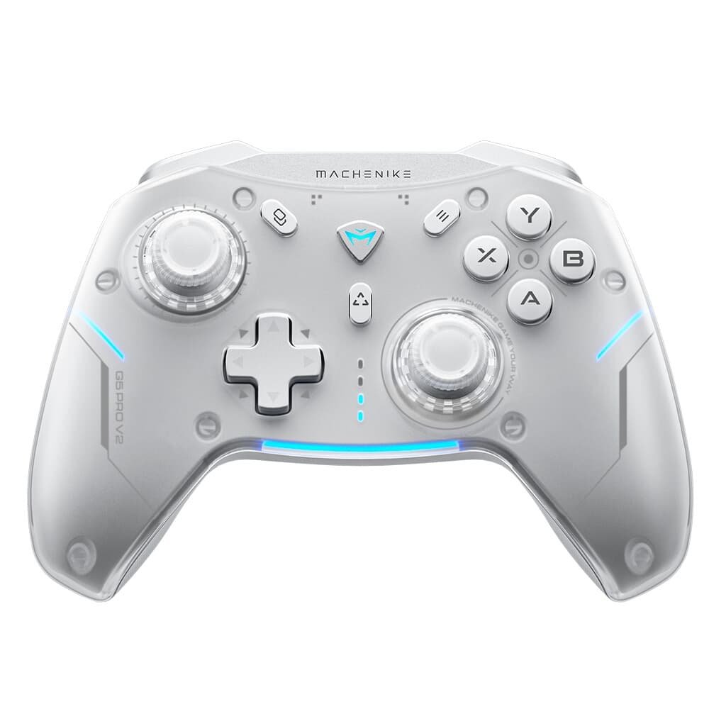 Controle Sem Fio Gamer Machenike G5 Pro, Multiplataformas, RGB, Switch Kailh, Branco - JJ02GJ006 Controle Sem Fio Gamer Machenike G5 Pro, Multiplataformas, RGB, Switch Kailh, Branco - JJ02GJ006