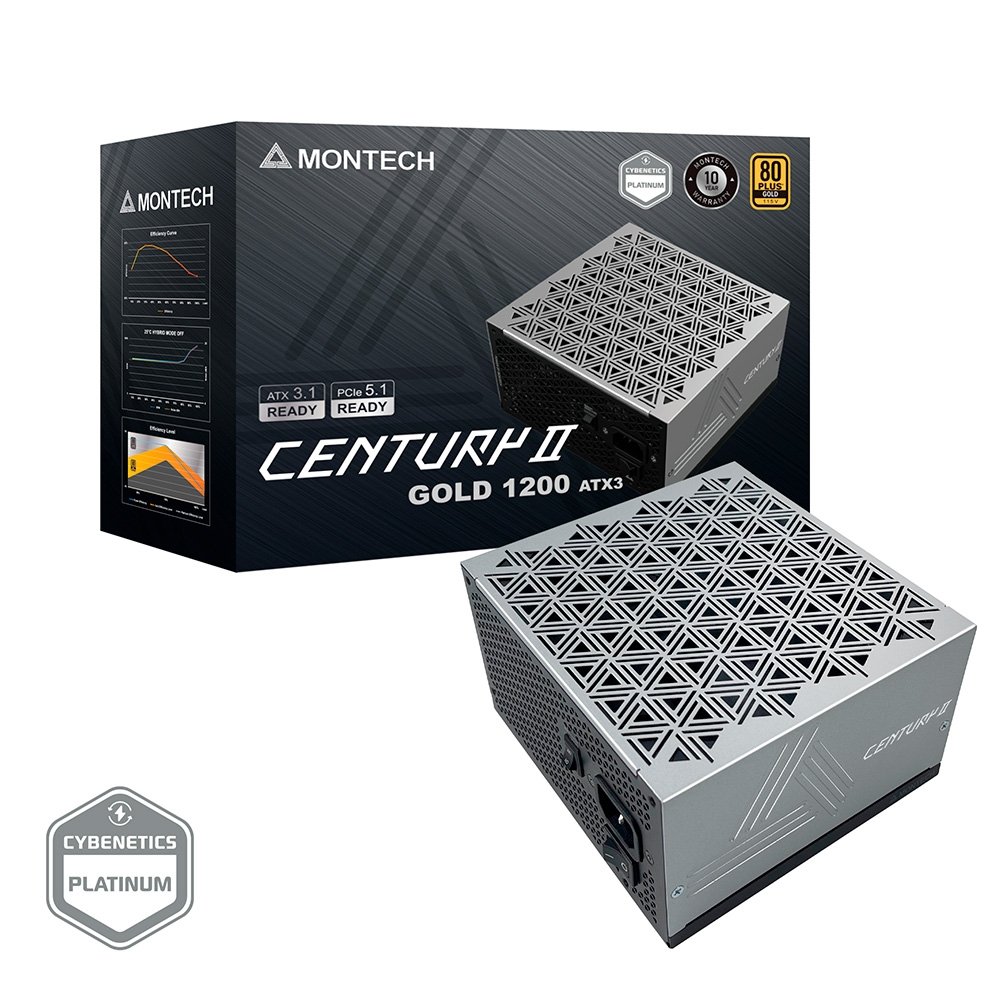 パソコン MONTECH CENTURY II 1200W Fonte Montech Century II 1200W ATX 3.1 | KaBuM!