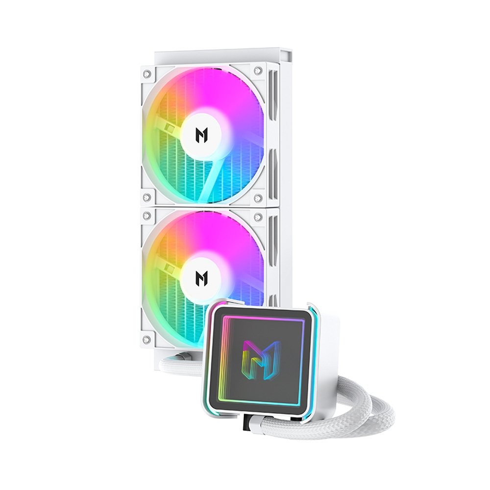 Water Cooler MACH1 EXTREME, ARGB, 240mm, Efeito Espelho Infinito, AMD e Intel, Branco - ICEMIRROR240WH