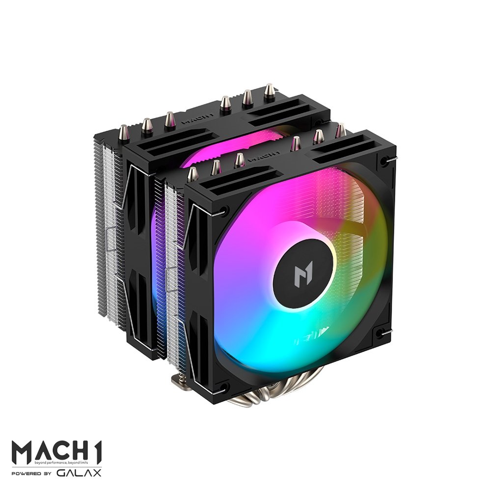 Air Cooler MACH1 WIND, ARGB, AMD e Intel, 120mm, Preto - A60 ARGB Air Cooler MACH1 WIND, ARGB, AMD e Intel, 120mm, Preto - A60 ARGB
