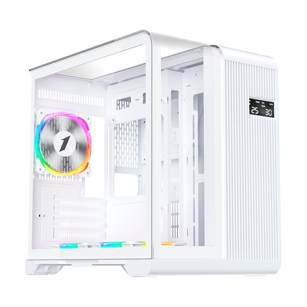 Gabinete Gamer 1STPLAYER RT5, Mid Tower, ATX, Lateral em Vidro Temperado, Branco - RT5-WH Gabinete Gamer 1STPLAYER RT5, Mid Tower, ATX, Lateral em Vidro Temperado, Branco - RT5-WH