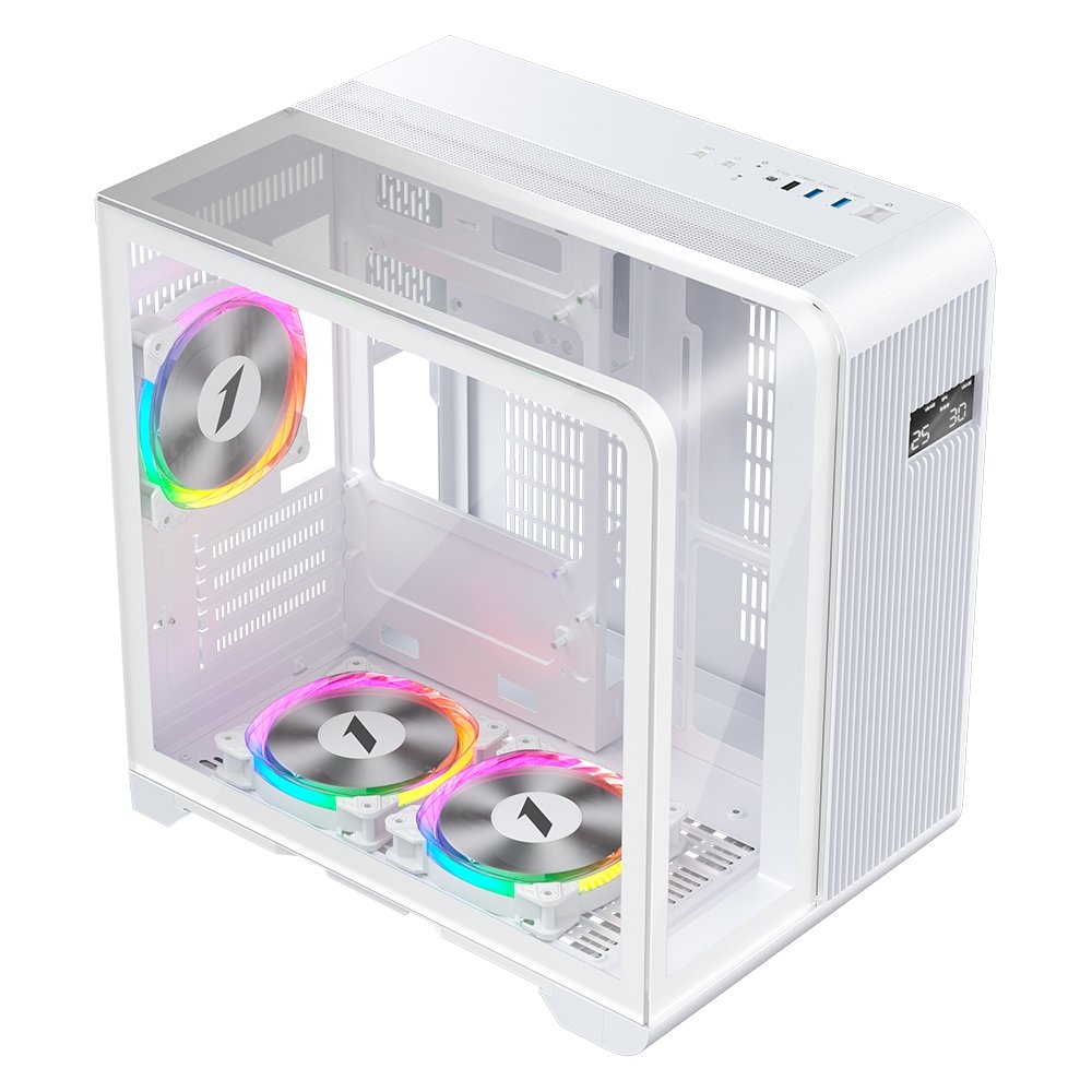Gabinete Gamer 1STPLAYER RT5, Mid Tower, ATX, Lateral em Vidro Temperado, Branco - RT5-WH Gabinete Gamer 1STPLAYER RT5, Mid Tower, ATX, Lateral em Vidro Temperado, Branco - RT5-WH