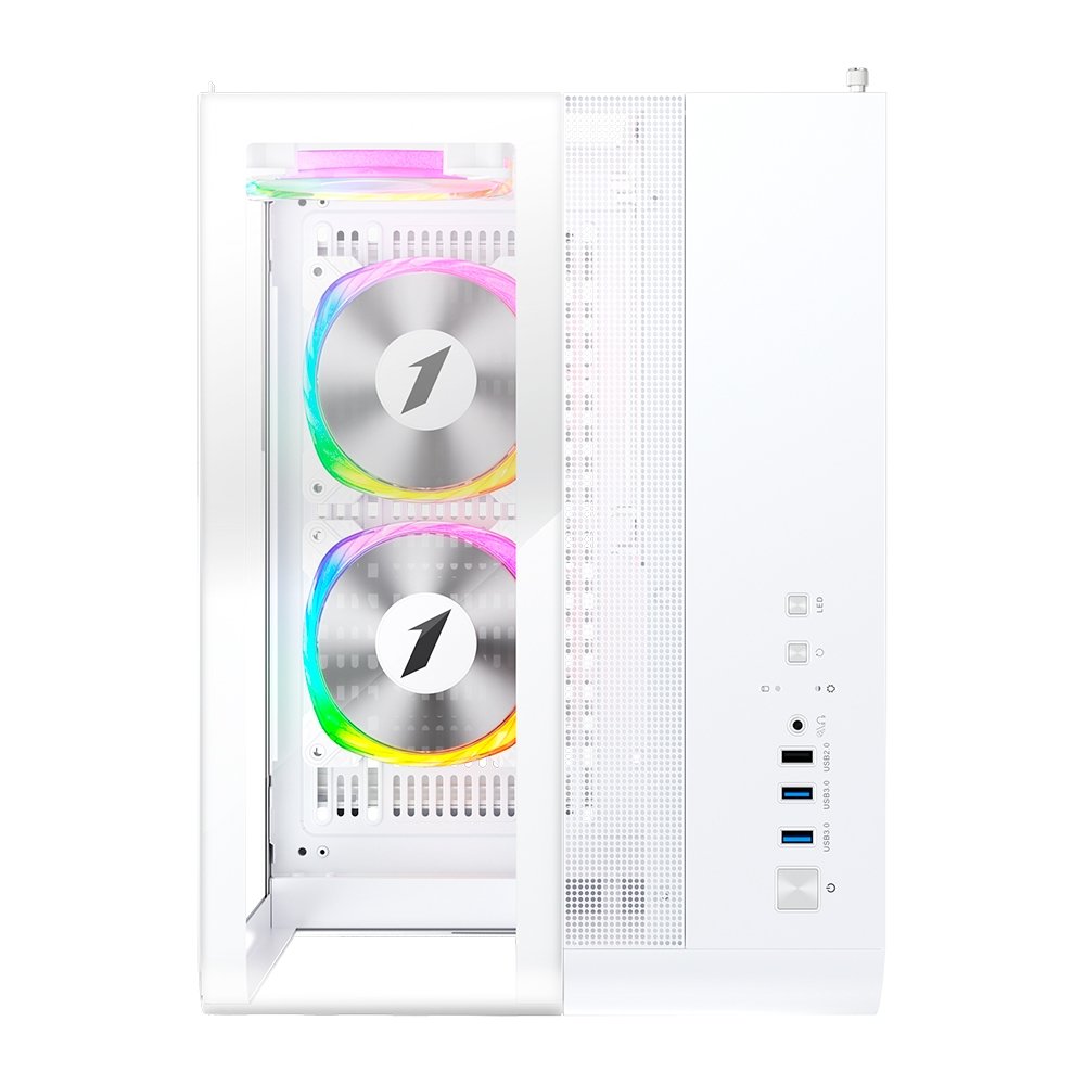 Gabinete Gamer 1STPLAYER RT5, Mid Tower, ATX, Lateral em Vidro Temperado, Branco - RT5-WH Gabinete Gamer 1STPLAYER RT5, Mid Tower, ATX, Lateral em Vidro Temperado, Branco - RT5-WH