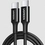 Cabo Tipo C para Tipo C Ugreen, Trançado, PD Fast Charging, 3A, 1m, Preto - UG-35254