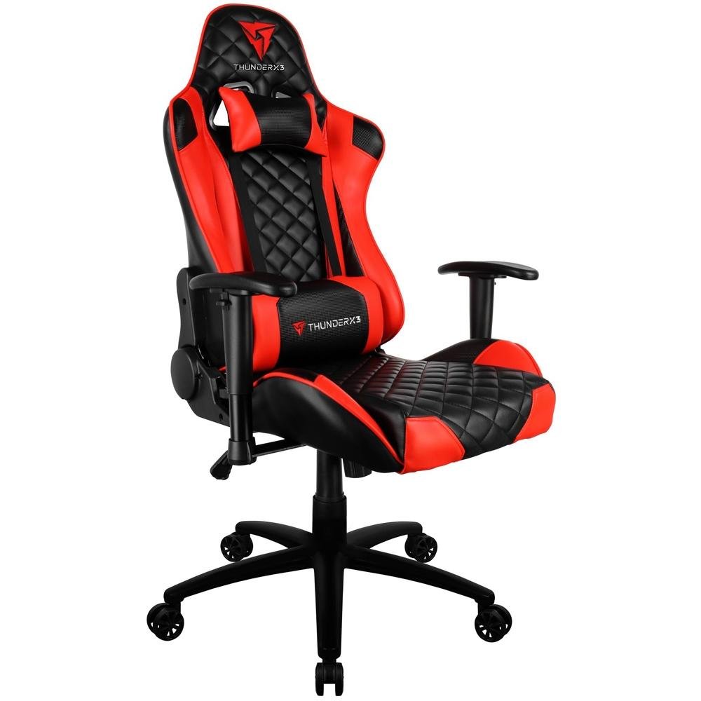 Cadeira Gamer ThunderX3 TGC12, Preto e Vermelho, Reclinável, com Almofadas, Cilindro de Gás Classe 4 - view 2