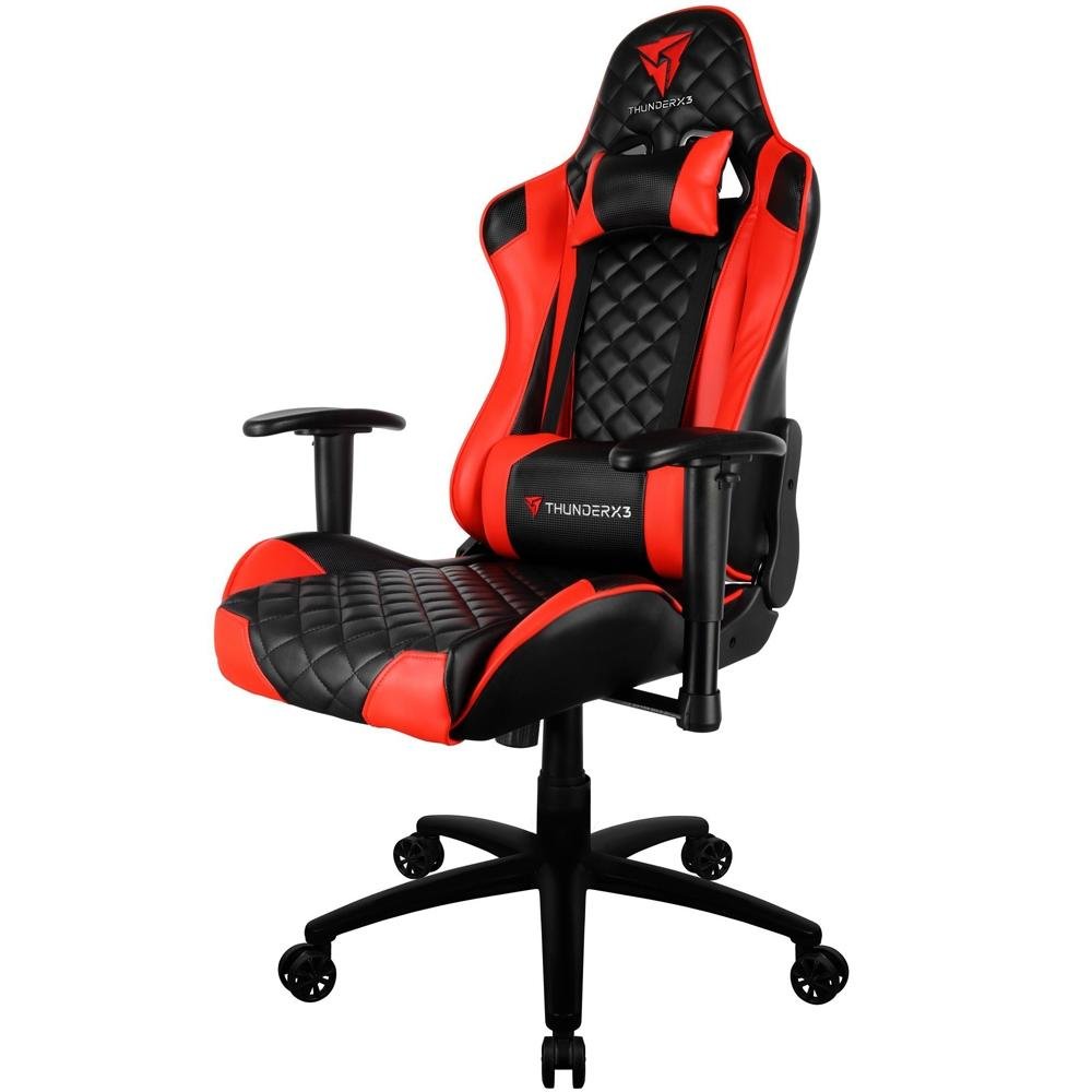 Cadeira Gamer ThunderX3 TGC12, Preto e Vermelho, Reclinável, com Almofadas, Cilindro de Gás Classe 4 - view 4