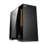 Gabinete Gamer Geometric Future Model 8 Lohan, Mini Tower, ITX, Lateral em Vidro, Preto e Amarelo - GEO-M8-LOB