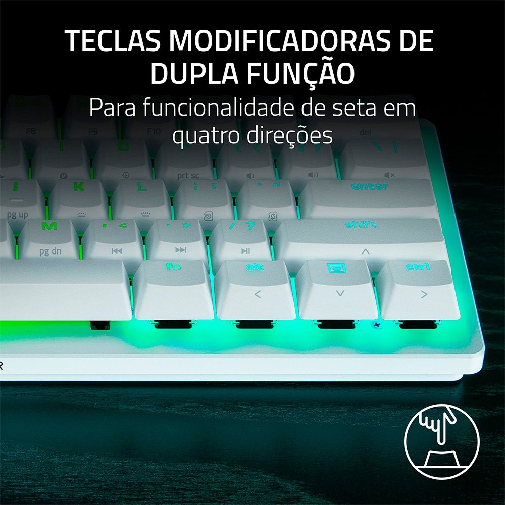 Teclado Razer Huntsman V3 Pro Mini White | KaBuM!