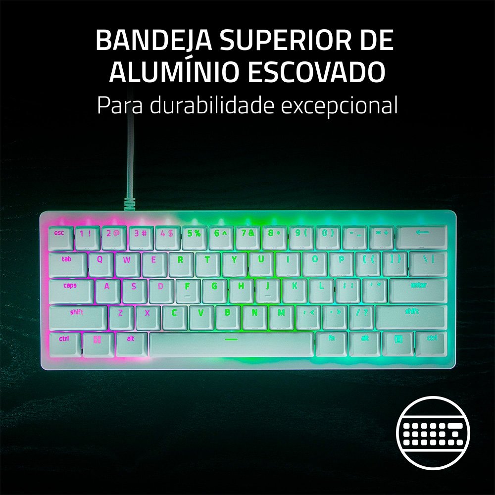 razer huntsman v3 pro ホワイト Razer - Teclado óptico analógico Huntsman V3 Pro TKL com fio com
