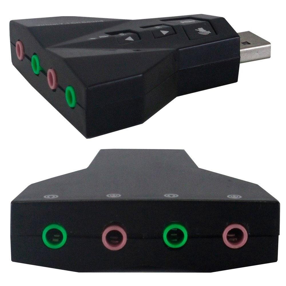 Adaptador de Áudio USB para 4P2, MD9, Preto - 6647 Adaptador de Áudio USB para 4P2, MD9, Preto - 6647