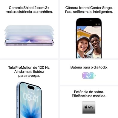 iPhone 17 Apple 256GB, Azul Névoa | KaBuM!