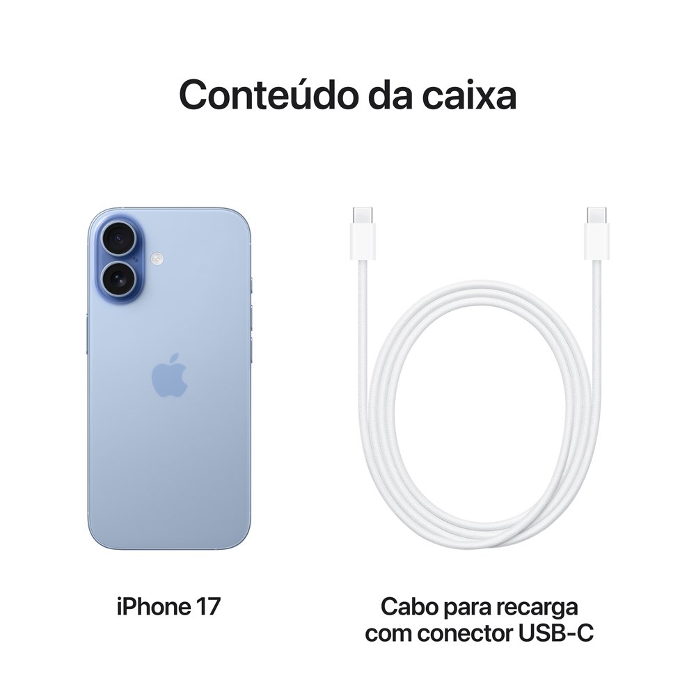 iPhone 17 Apple 256GB, Azul Névoa | KaBuM!