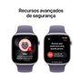 Apple Watch Series 11 GPS, Caixa Prateada de Alumínio de 46 mm, Pulseira esportiva roxo-névoa, Tamanho M/G - MEVA4AM/A