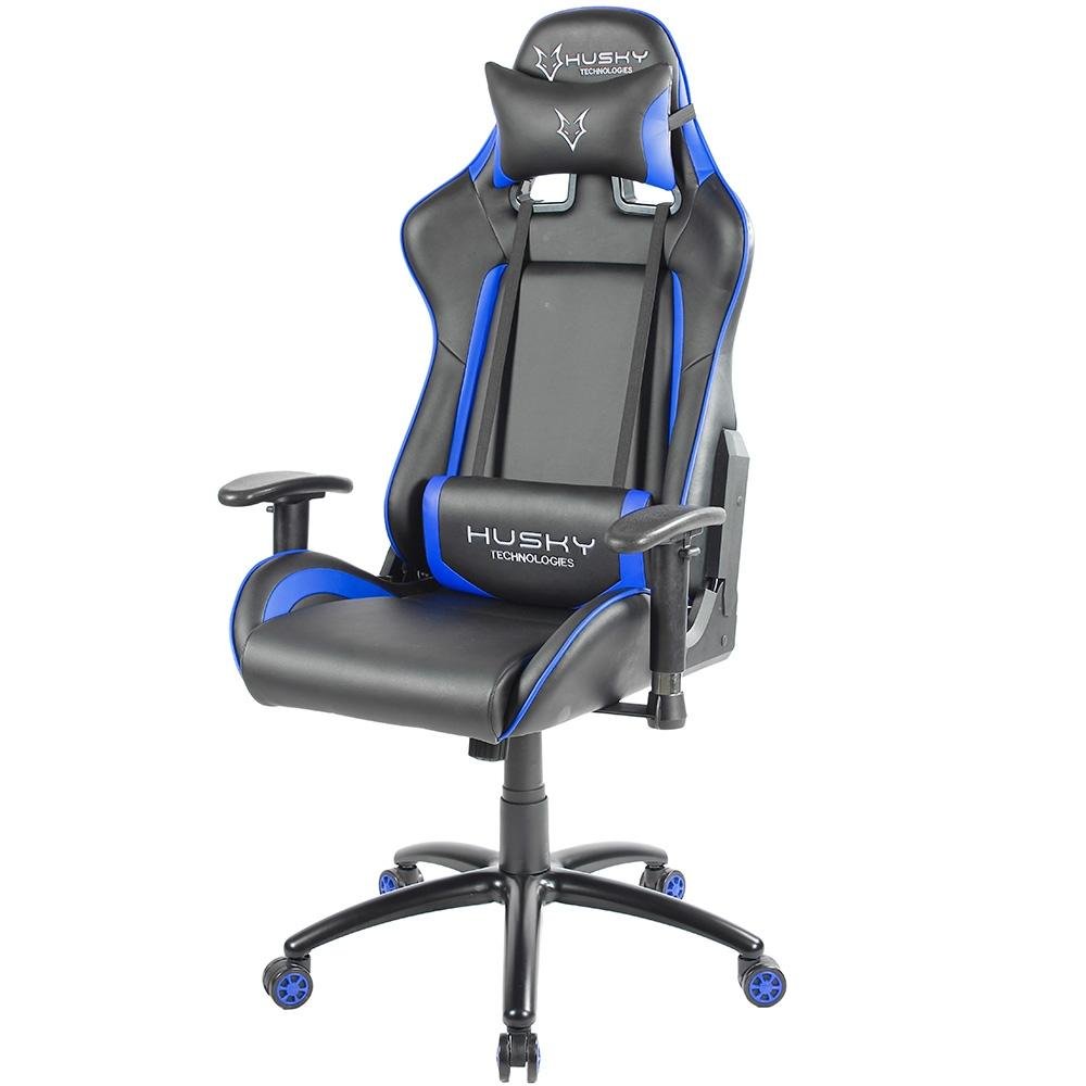 Cadeira Gamer Husky Blizzard Preto e Azul | KaBuM!