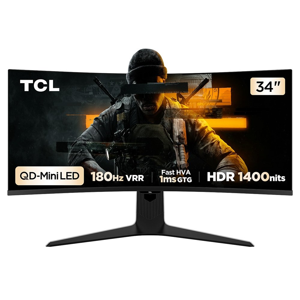 最終値下げ　TCL 34 21:9 WQHD 34R83Q, Gamer Monitor TCL, モニター 34インチ LED Mini QD 34R83Q ディスプレイ・モニター本体