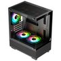 Gabinete Gamer Rise Mode Crystal Glass 02, Mid Tower, Lateral e Frontal em vidro, Preto - RM-CA-CY-02-FB