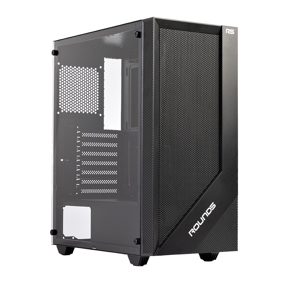 Gabinete Gamer Round5 Syndra, Mid Tower, ATX, Lateral em Vidro, Frente Mesh, Preto - R5-SYNDRA-B-2183